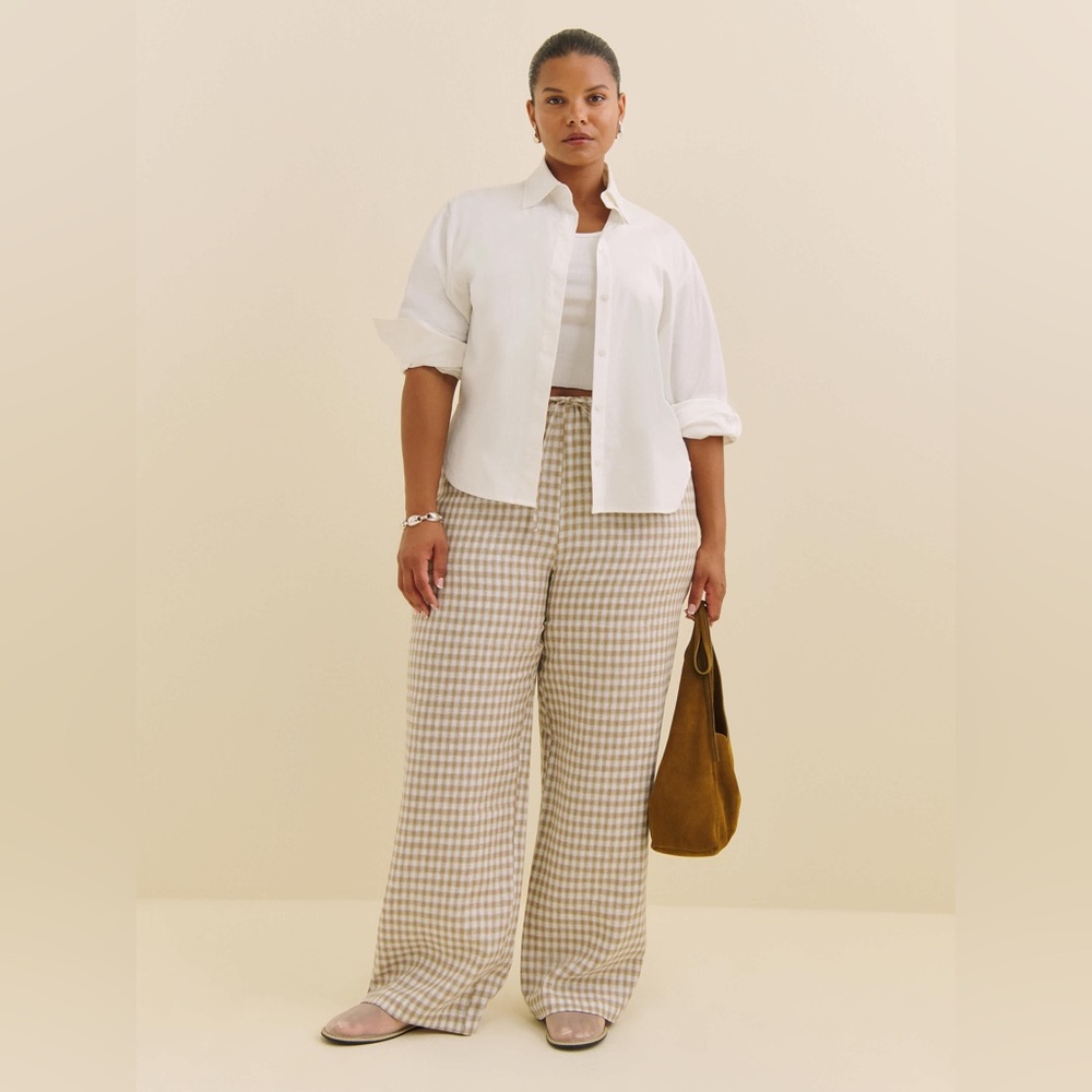 NWT reformation olina linen pant es